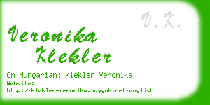 veronika klekler business card